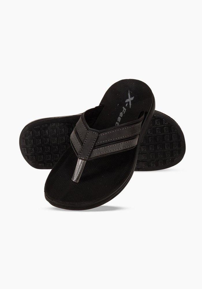 X-Feet Ανδρική σαγιονάρα με δίχαλο ΜΑΥΡΟ/ΓΚΡΙ