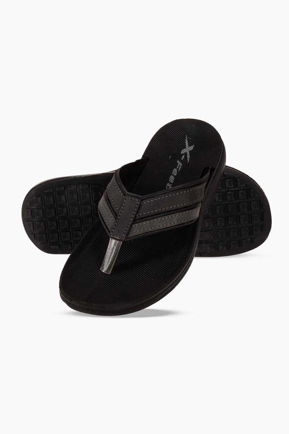X-Feet Ανδρική σαγιονάρα με δίχαλο ΜΑΥΡΟ/ΓΚΡΙ