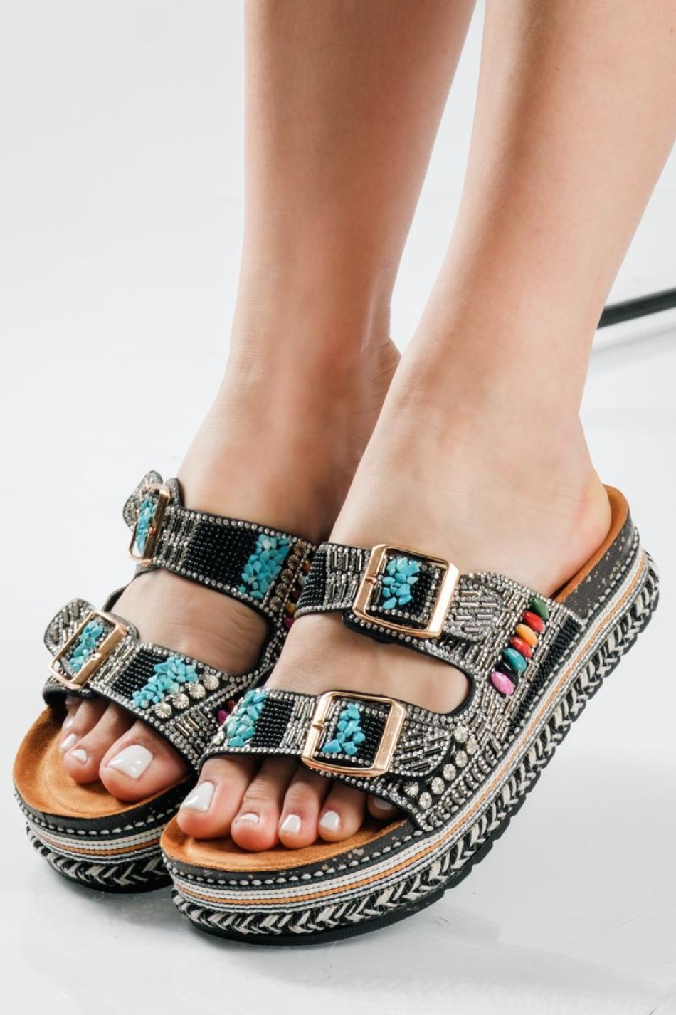 Fussbett flatforms με δυο ρυθμιζόμενες φάσες και διακοσμητικές πέτρες ΜΑΥΡΟ Fussbett flatforms με δυο ρυθμιζόμενες φάσες και διακοσμητικές πέτρες ΜΑΥΡΟ