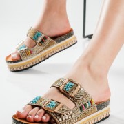 Fussbett flatforms με δυο ρυθμιζόμενες φάσες και διακοσμητικές πέτρες ΧΡΥΣΟ Fussbett flatforms με δυο ρυθμιζόμενες φάσες και διακοσμητικές πέτρες ΧΡΥΣΟ