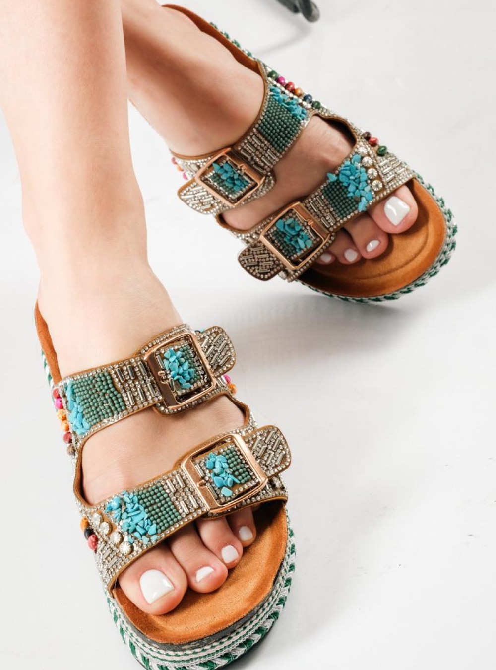 Fussbett flatforms με δυο ρυθμιζόμενες φάσες και διακοσμητικές πέτρες ΠΡΑΣΙΝΟ Fussbett flatforms με δυο ρυθμιζόμενες φάσες και διακοσμητικές πέτρες ΠΡΑΣΙΝΟ