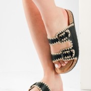 Fussbett flatforms με δυο boho φάσες ΜΑΥΡΟ Fussbett flatforms με δυο boho φάσες ΜΑΥΡΟ