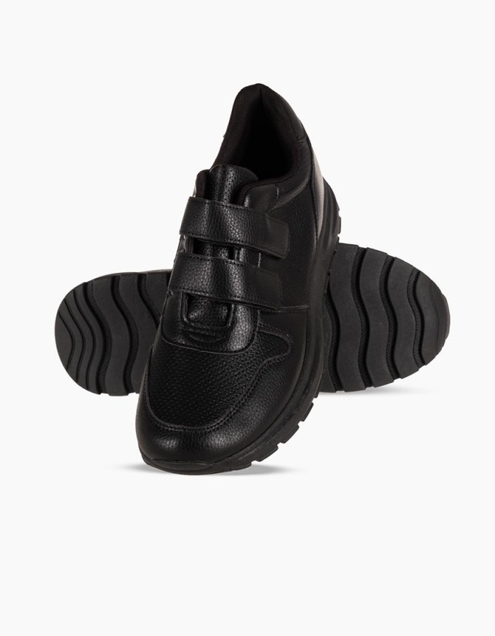 Jomix ανδρικό casual με velcro ΜΑΥΡΟ