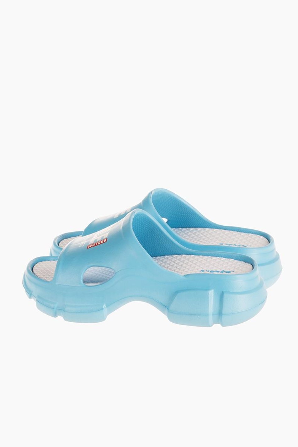 Γυναικείες σαγιονάρες με tracksole και τύπωμα ΓΑΛΑΖΙΟ Γυναικείες σαγιονάρες με tracksole και τύπωμα ΓΑΛΑΖΙΟ