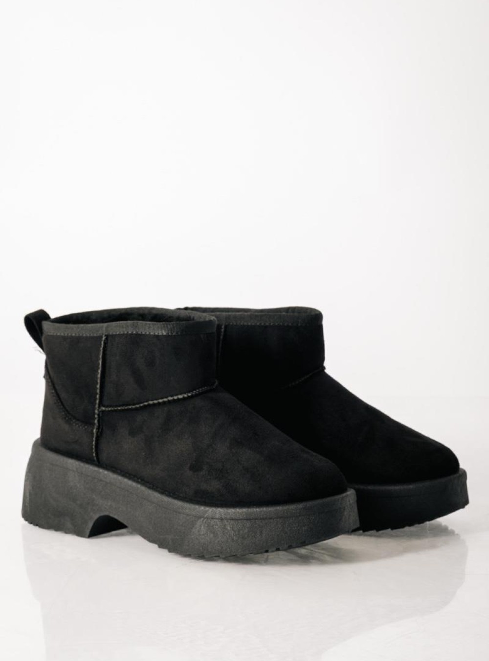 ZAK Γυναικεία μποτάκια suede με γούνα και chunky σόλα ΜΑΥΡΟ ZAK Γυναικεία μποτάκια suede με γούνα και chunky σόλα ΜΑΥΡΟ