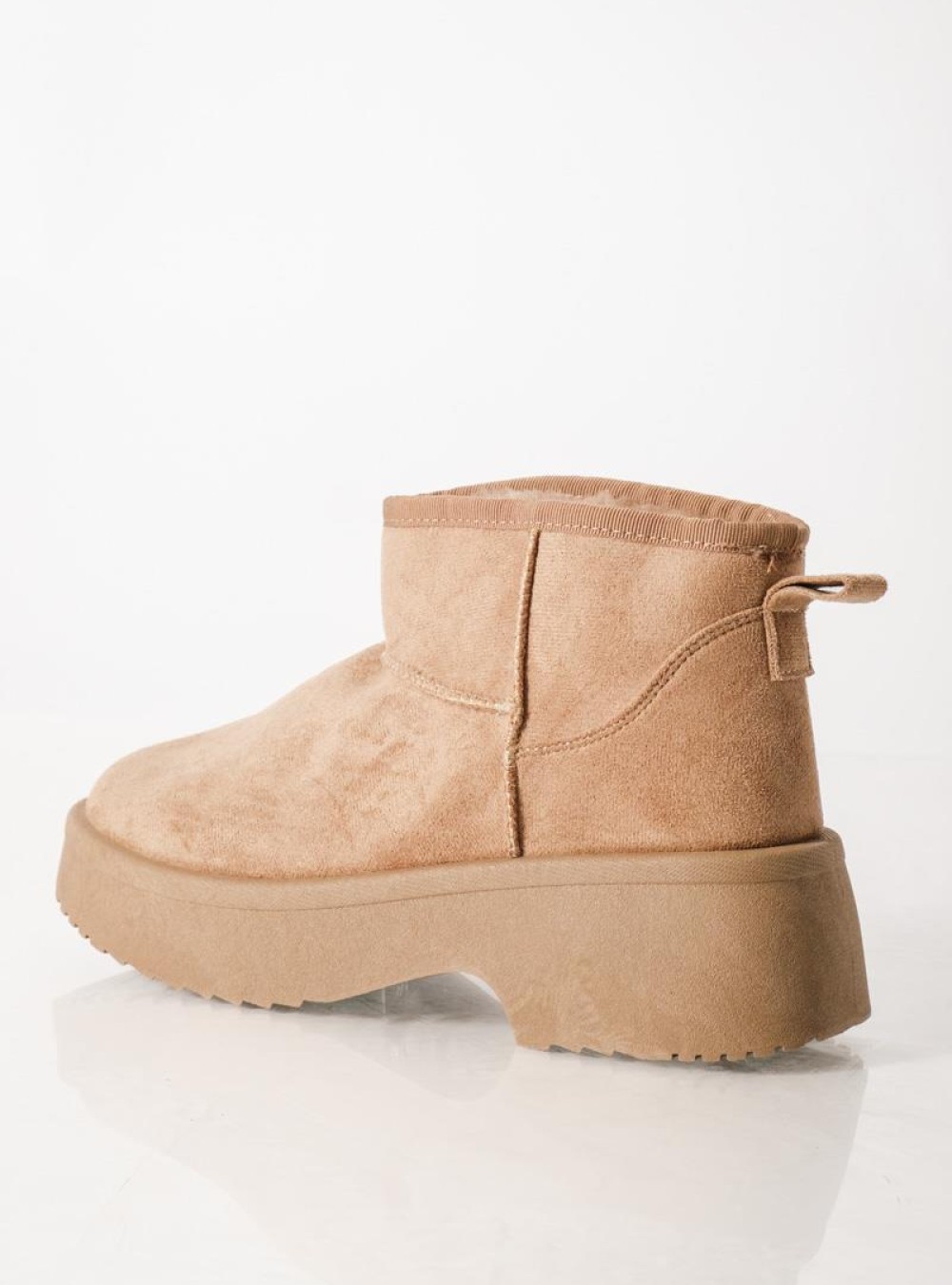 ZAK Γυναικεία μποτάκια suede με γούνα και chunky σόλα ΜΠΕΖ ZAK Γυναικεία μποτάκια suede με γούνα και chunky σόλα ΜΠΕΖ