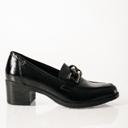 RAGAZZA λουστρίνι loafer με διακριτική αλυσίδα ΜΑΥΡΟ
