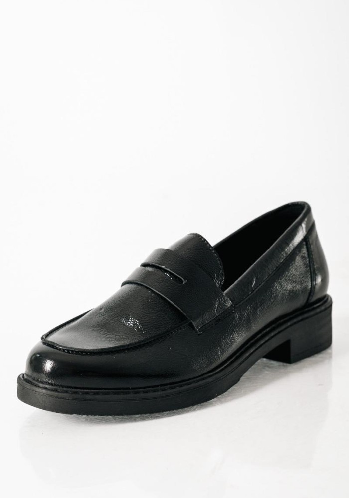 RAGAZZA λουστρίνι flat loafers ΜΑΥΡΟ