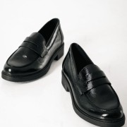 RAGAZZA λουστρίνι flat loafers ΜΑΥΡΟ