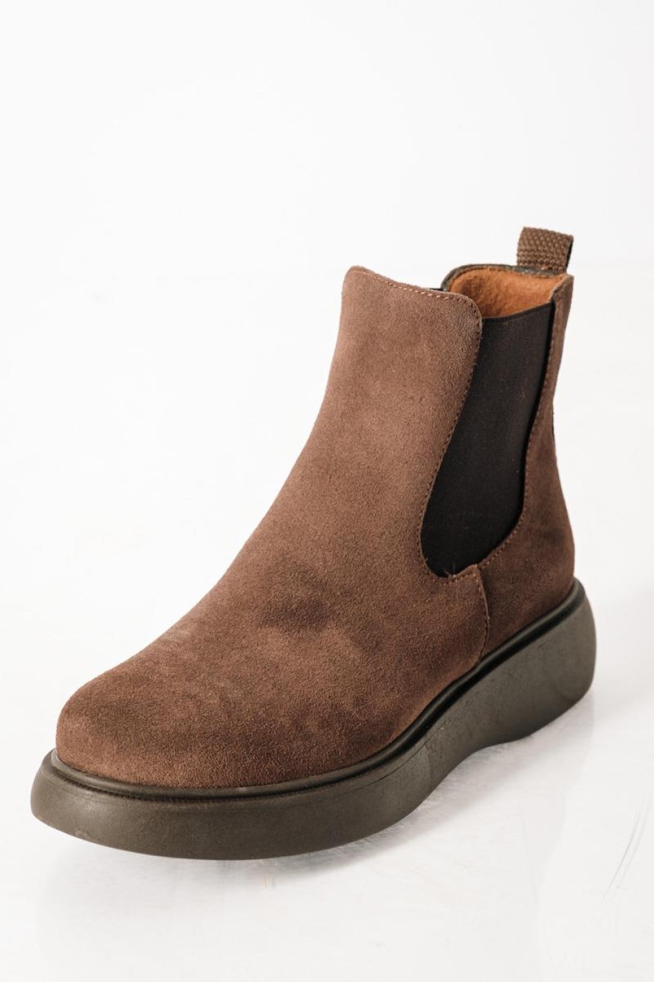 Ragazza suede δερμάτινα μποτάκια με ιδιαίτερη σόλα ΚΑΦΕ