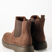Ragazza suede δερμάτινα μποτάκια με ιδιαίτερη σόλα ΚΑΦΕ