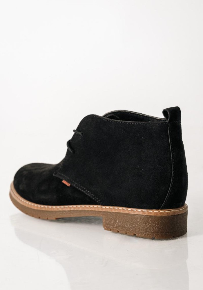 Ragazza suede δερμάτινα oxford μποτάκια ΜΑΥΡΟ