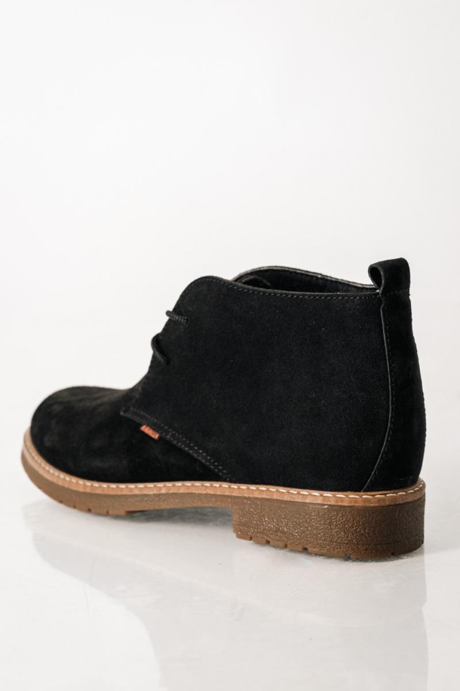 Ragazza suede δερμάτινα oxford μποτάκια ΜΑΥΡΟ