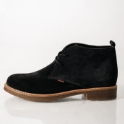 Ragazza suede δερμάτινα oxford μποτάκια ΜΑΥΡΟ