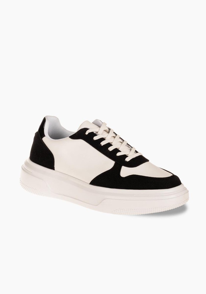 ZAK Ανδρικά sneakers με έντονη αντίθεση χρωμάτων ΑΣΠΡΟ/ΜΑΥΡΟ