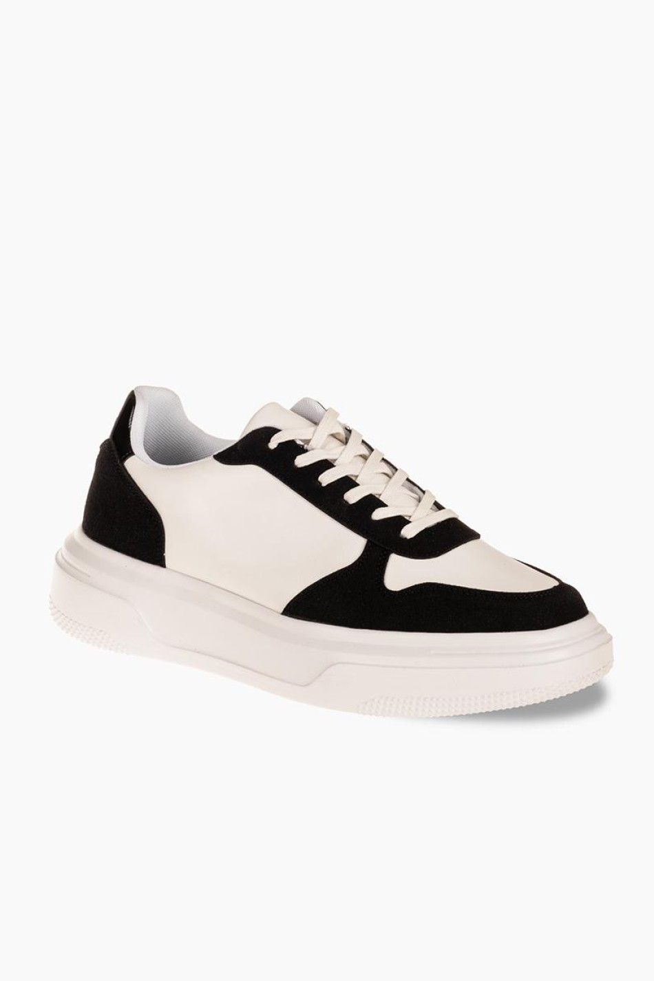 ZAK Ανδρικά sneakers με έντονη αντίθεση χρωμάτων ΑΣΠΡΟ/ΜΑΥΡΟ