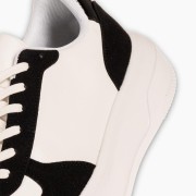 ZAK Ανδρικά sneakers με έντονη αντίθεση χρωμάτων ΑΣΠΡΟ/ΜΑΥΡΟ