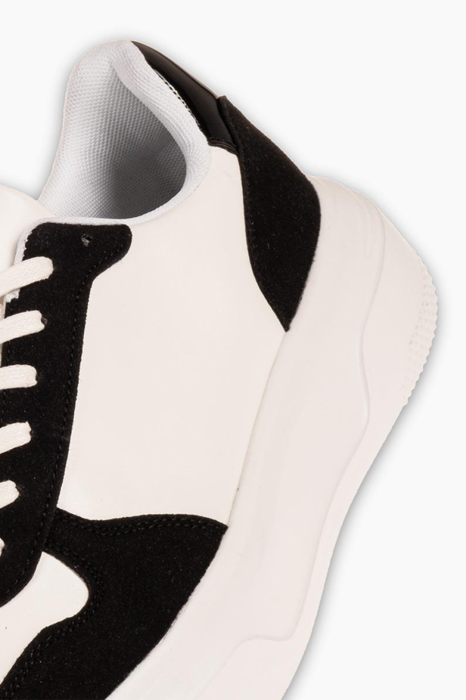 ZAK Ανδρικά sneakers με έντονη αντίθεση χρωμάτων ΑΣΠΡΟ/ΜΑΥΡΟ