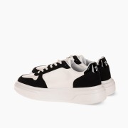 ZAK Ανδρικά sneakers με έντονη αντίθεση χρωμάτων ΑΣΠΡΟ/ΜΑΥΡΟ