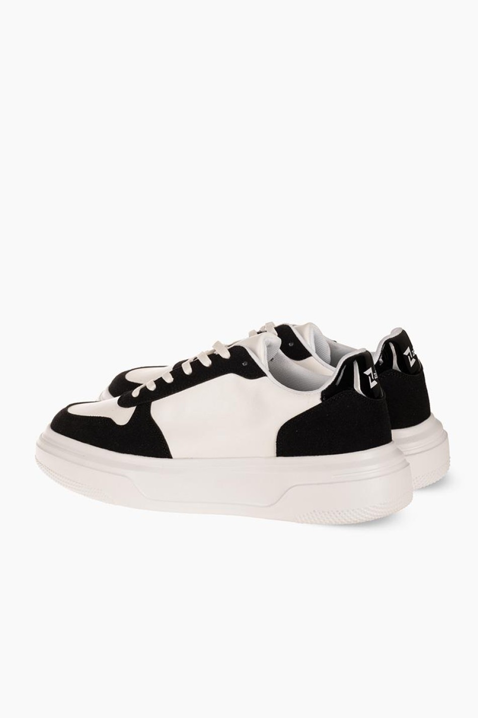 ZAK Ανδρικά sneakers με έντονη αντίθεση χρωμάτων ΑΣΠΡΟ/ΜΑΥΡΟ