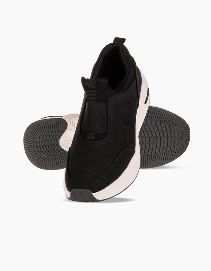 ZAK ανδρικό slip-on sneaker με εύκολη εφαρμογή χωρίς κορδόνια ΜΑΥΡΟ