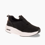 ZAK ανδρικό slip-on sneaker με εύκολη εφαρμογή χωρίς κορδόνια ΜΑΥΡΟ