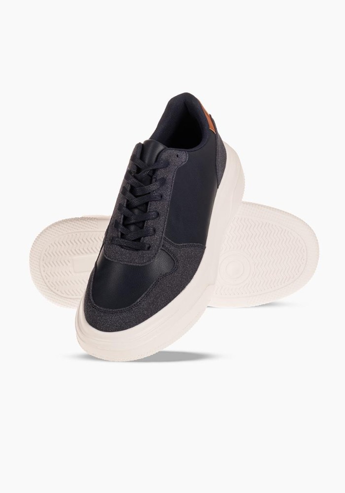 ZAK Ανδρικά sneakers με μοντέρνο διχρωματικό σχέδιο και άνετη σόλα ΜΠΛΕ