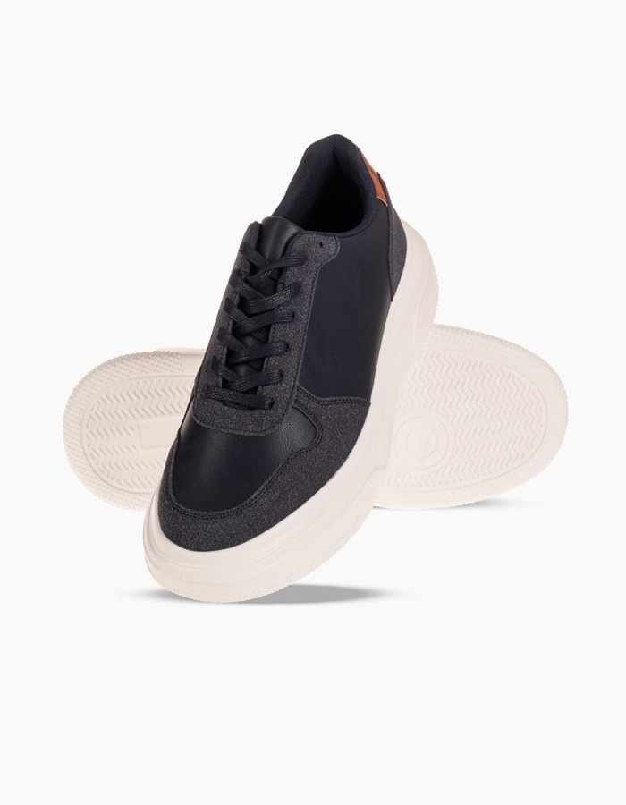 ZAK Ανδρικά sneakers με μοντέρνο διχρωματικό σχέδιο και άνετη σόλα ΜΠΛΕ