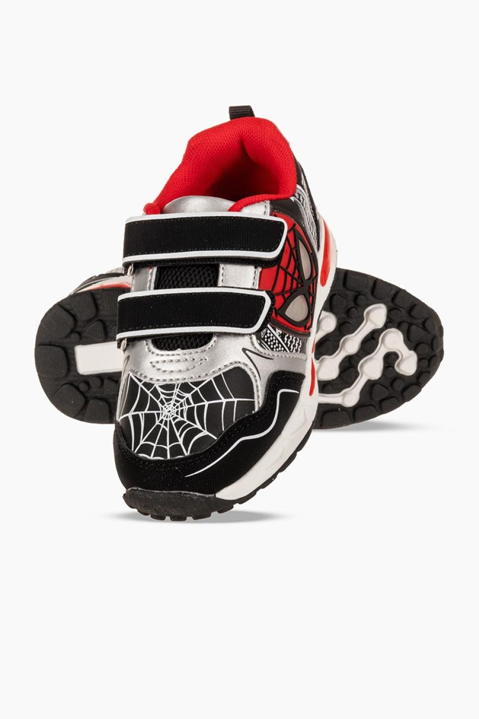 Sneakers για αγόρια με διπλό velcro και φωτάκια στη σόλα ΜΑΥΡΟ Sneakers για αγόρια με διπλό velcro και φωτάκια στη σόλα ΜΑΥΡΟ