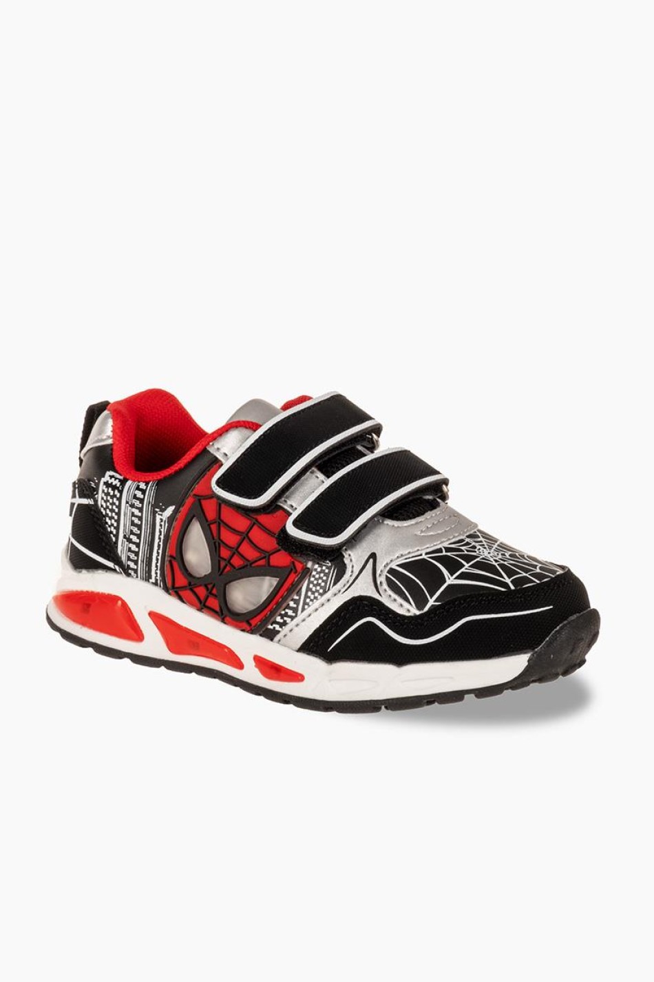 Sneakers για αγόρια με διπλό velcro και φωτάκια στη σόλα ΜΑΥΡΟ Sneakers για αγόρια με διπλό velcro και φωτάκια στη σόλα ΜΑΥΡΟ