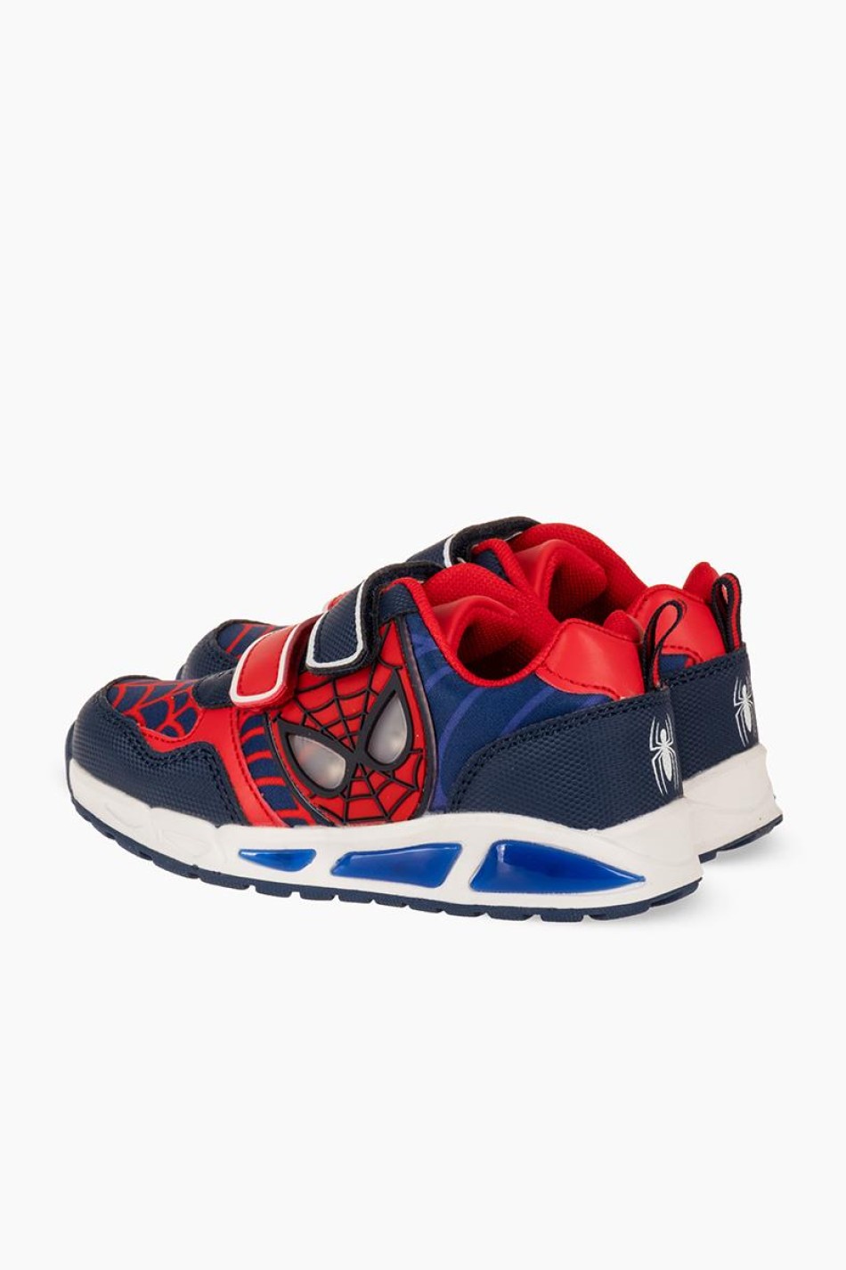 Sneakers για αγόρια με διπλό velcro και φωτάκια στη σόλα ΜΠΛΕ Sneakers για αγόρια με διπλό velcro και φωτάκια στη σόλα ΜΠΛΕ