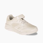 Sneakers για κορίτσια με κούμπωμα velcro και ελαστικά κορδόνια ΑΣΠΡΟ Sneakers για κορίτσια με κούμπωμα velcro και ελαστικά κορδόνια ΑΣΠΡΟ
