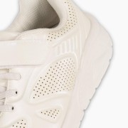 Sneakers για κορίτσια με κούμπωμα velcro και ελαστικά κορδόνια ΑΣΠΡΟ Sneakers για κορίτσια με κούμπωμα velcro και ελαστικά κορδόνια ΑΣΠΡΟ