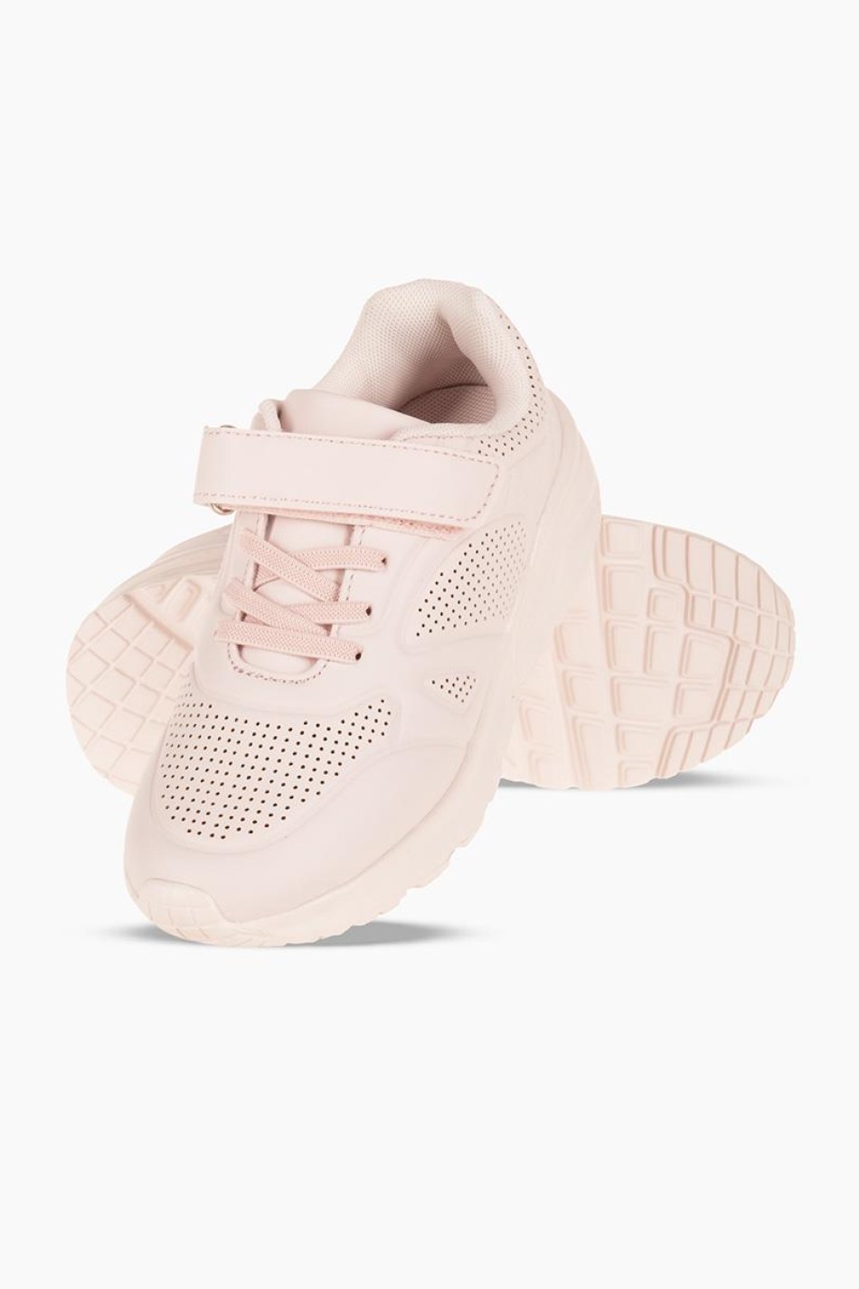 Sneakers για κορίτσια με κούμπωμα velcro και ελαστικά κορδόνια ΡΟΖ Sneakers για κορίτσια με κούμπωμα velcro και ελαστικά κορδόνια ΡΟΖ