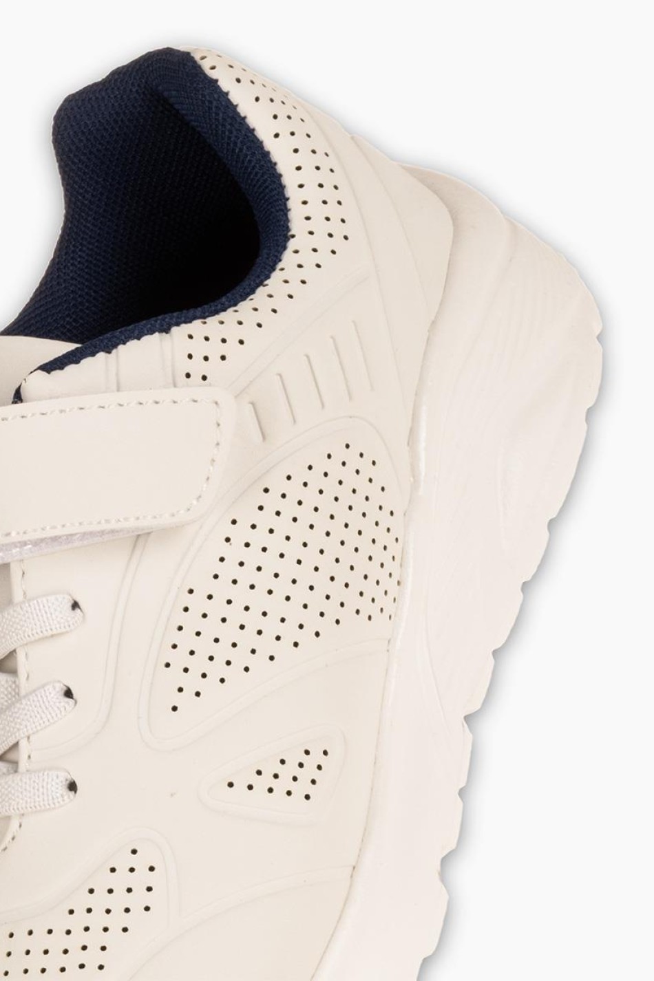 Sneakers για αγόρια με κούμπωμα velcro και ελαστικά κορδόνια ΑΣΠΡΟ/ΜΠΛΕ Sneakers για αγόρια με κούμπωμα velcro και ελαστικά κορδόνια ΑΣΠΡΟ/ΜΠΛΕ
