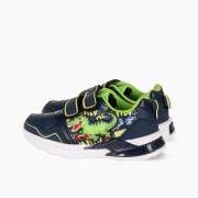 Sneaker για αγόρια με διπλό velcro και σχέδιο δεινόσαυρο ΜΠΛΕ Sneaker για αγόρια με διπλό velcro και σχέδιο δεινόσαυρο ΜΠΛΕ