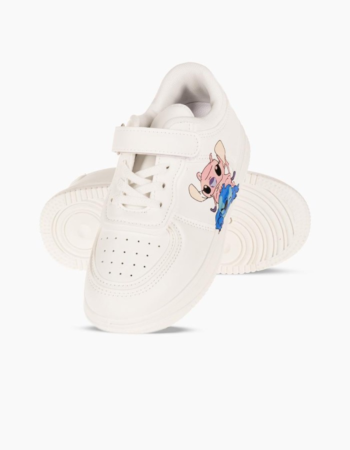 Sneakers για κορίτσι με σχέδιο lilo and stitch ΑΣΠΡΟ