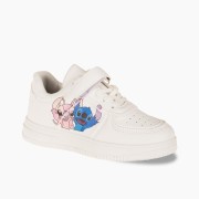 Sneakers για κορίτσι με velcro και σχέδιο lilo and stitch ΑΣΠΡΟ Sneakers για κορίτσι με velcro και σχέδιο lilo and stitch ΑΣΠΡΟ