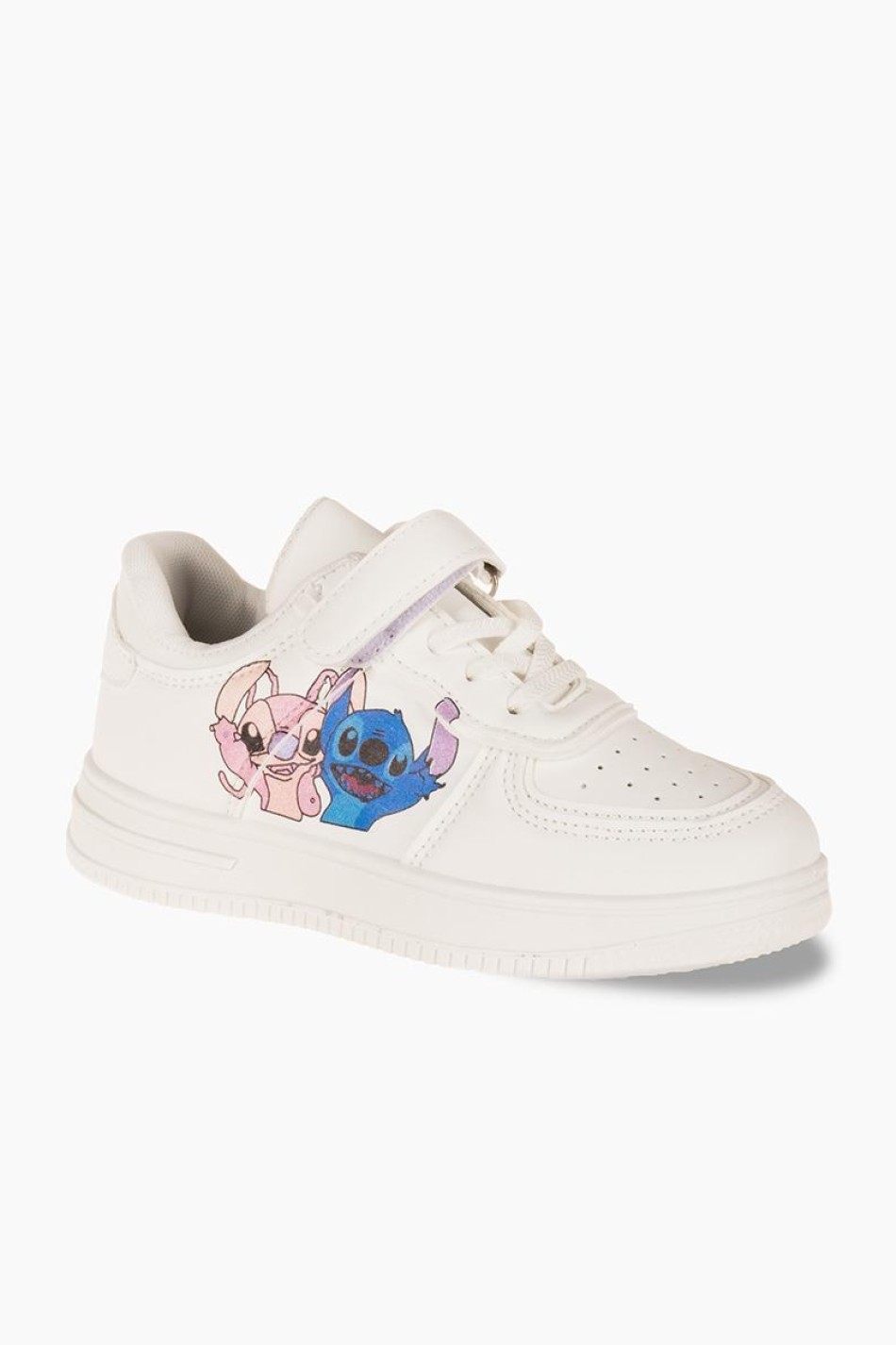 Sneakers για κορίτσι με velcro και σχέδιο lilo and stitch ΑΣΠΡΟ Sneakers για κορίτσι με velcro και σχέδιο lilo and stitch ΑΣΠΡΟ