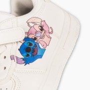 Sneakers για κορίτσι με velcro και σχέδιο lilo and stitch ΑΣΠΡΟ Sneakers για κορίτσι με velcro και σχέδιο lilo and stitch ΑΣΠΡΟ