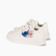 Sneakers για κορίτσι με velcro και σχέδιο lilo and stitch ΑΣΠΡΟ Sneakers για κορίτσι με velcro και σχέδιο lilo and stitch ΑΣΠΡΟ