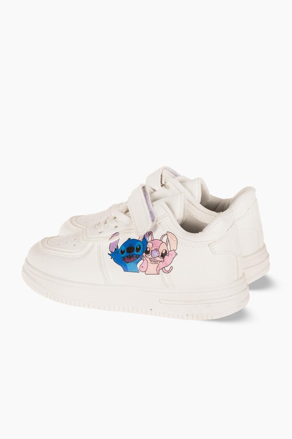 Sneakers για κορίτσι με velcro και σχέδιο lilo and stitch ΑΣΠΡΟ Sneakers για κορίτσι με velcro και σχέδιο lilo and stitch ΑΣΠΡΟ