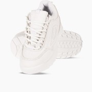 Sneakers για κορίτισα με tracksole ΑΣΠΡΟ Sneakers για κορίτισα με tracksole ΑΣΠΡΟ