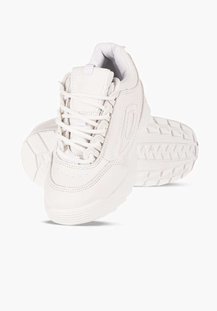 Sneakers για κορίτισα με tracksole ΑΣΠΡΟ