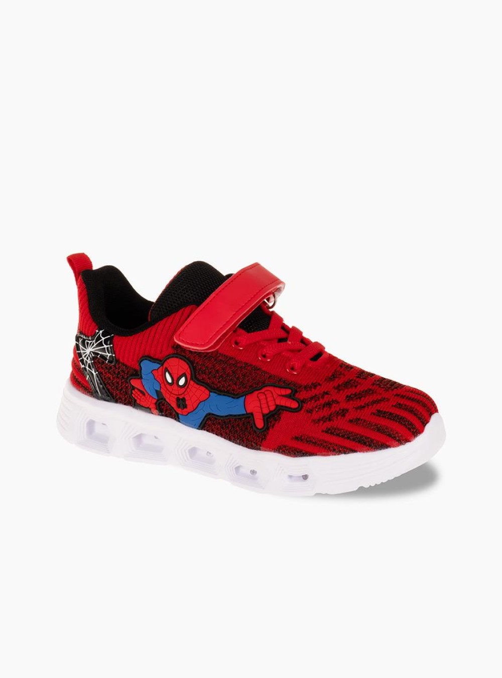 Αθλητικά για αγόρι spiderman με κούμπωμα velcro και φωτάκια στη σόλα ΚΟΚΚΙΝΟ Αθλητικά για αγόρι spiderman με κούμπωμα velcro και φωτάκια στη σόλα ΚΟΚΚΙΝΟ