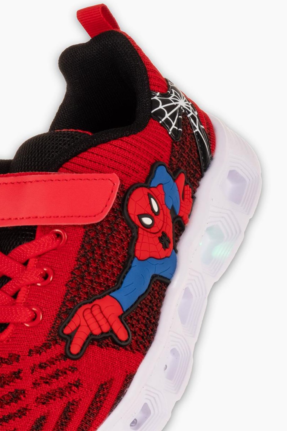 Αθλητικά για αγόρι spiderman με κούμπωμα velcro και φωτάκια στη σόλα ΚΟΚΚΙΝΟ Αθλητικά για αγόρι spiderman με κούμπωμα velcro και φωτάκια στη σόλα ΚΟΚΚΙΝΟ