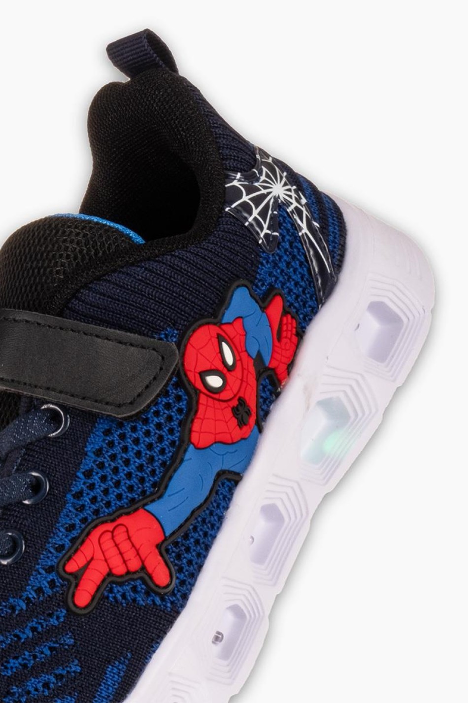Αθλητικά για αγόρι spiderman με κούμπωμα velcro και φωτάκια στη σόλα ΜΠΛΕ Αθλητικά για αγόρι spiderman με κούμπωμα velcro και φωτάκια στη σόλα ΜΠΛΕ