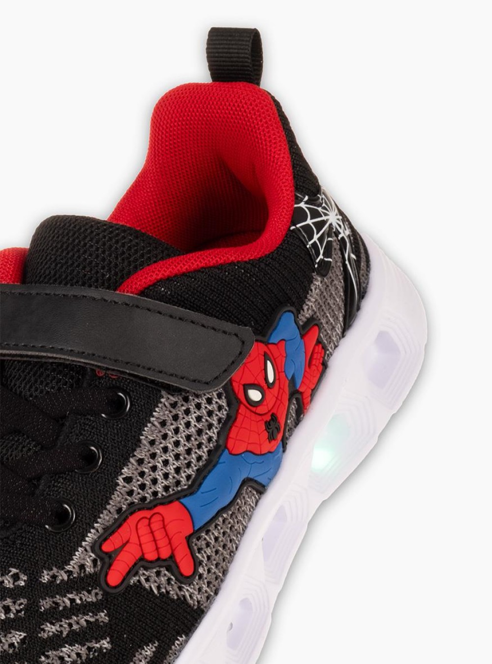 Αθλητικά για αγόρι spiderman με κούμπωμα velcro και φωτάκια στη σόλα ΜΑΥΡΟ/ΓΚΡΙ Αθλητικά για αγόρι spiderman με κούμπωμα velcro και φωτάκια στη σόλα ΜΑΥΡΟ/ΓΚΡΙ