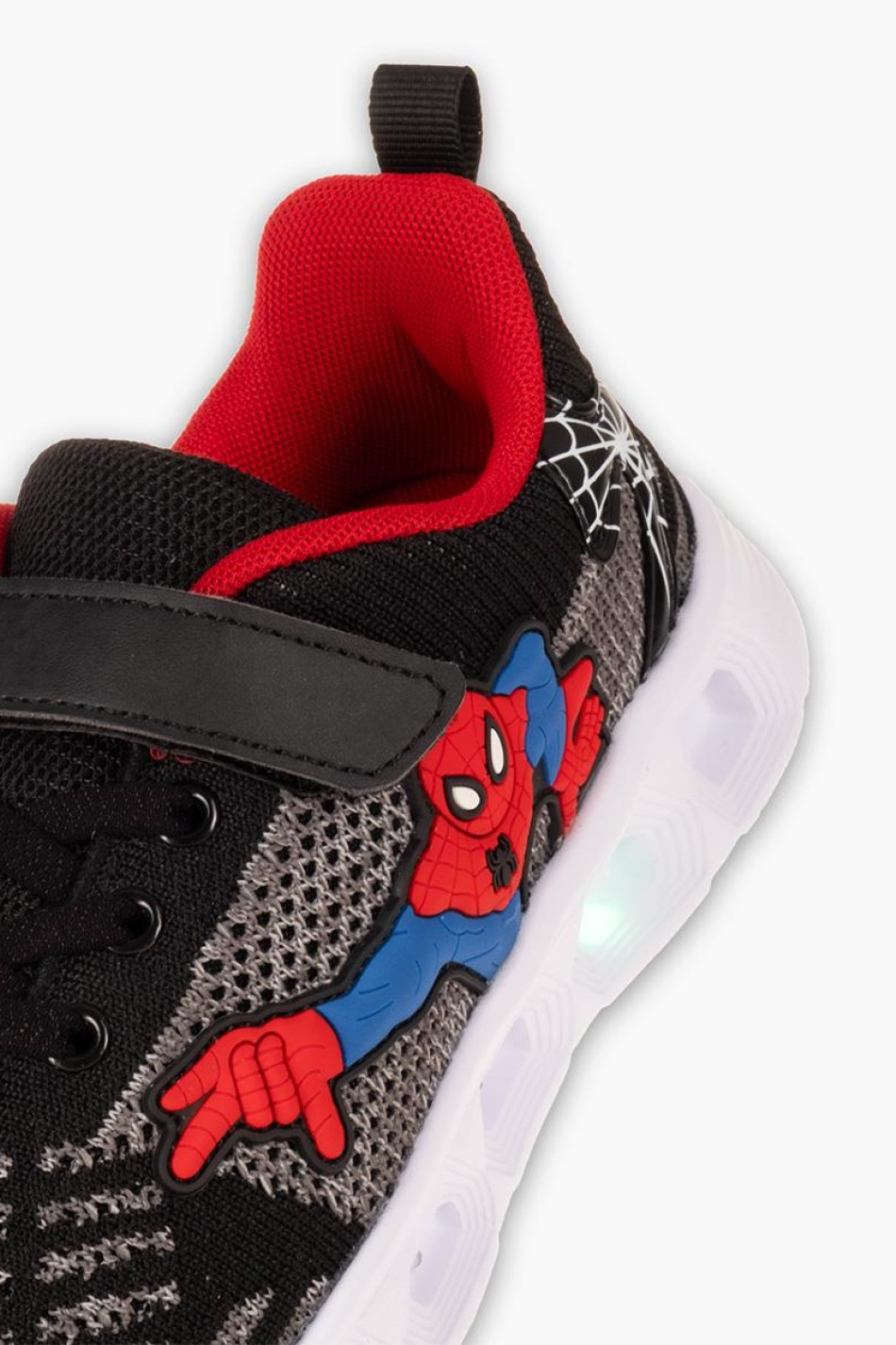 Αθλητικά για αγόρι spiderman με κούμπωμα velcro και φωτάκια στη σόλα ΜΑΥΡΟ/ΓΚΡΙ Αθλητικά για αγόρι spiderman με κούμπωμα velcro και φωτάκια στη σόλα ΜΑΥΡΟ/ΓΚΡΙ