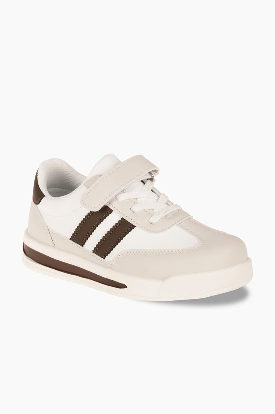 Sneakers για αγόρια με velcro και διπλή ρίγα στο πλάι ΓΚΡΙ Sneakers για αγόρια με velcro και διπλή ρίγα στο πλάι ΓΚΡΙ